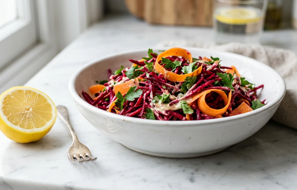 Raw Beetroot & Carrot Slaw