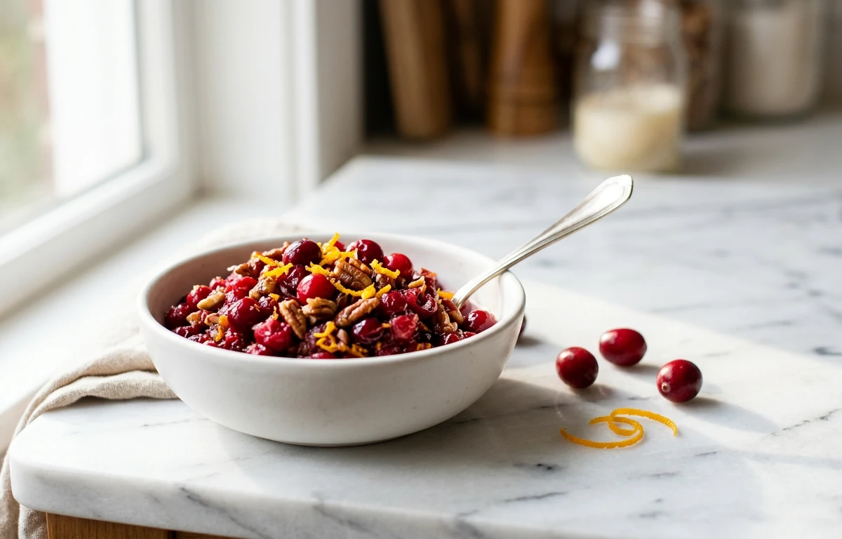 Raw Cranberry-Orange Relish