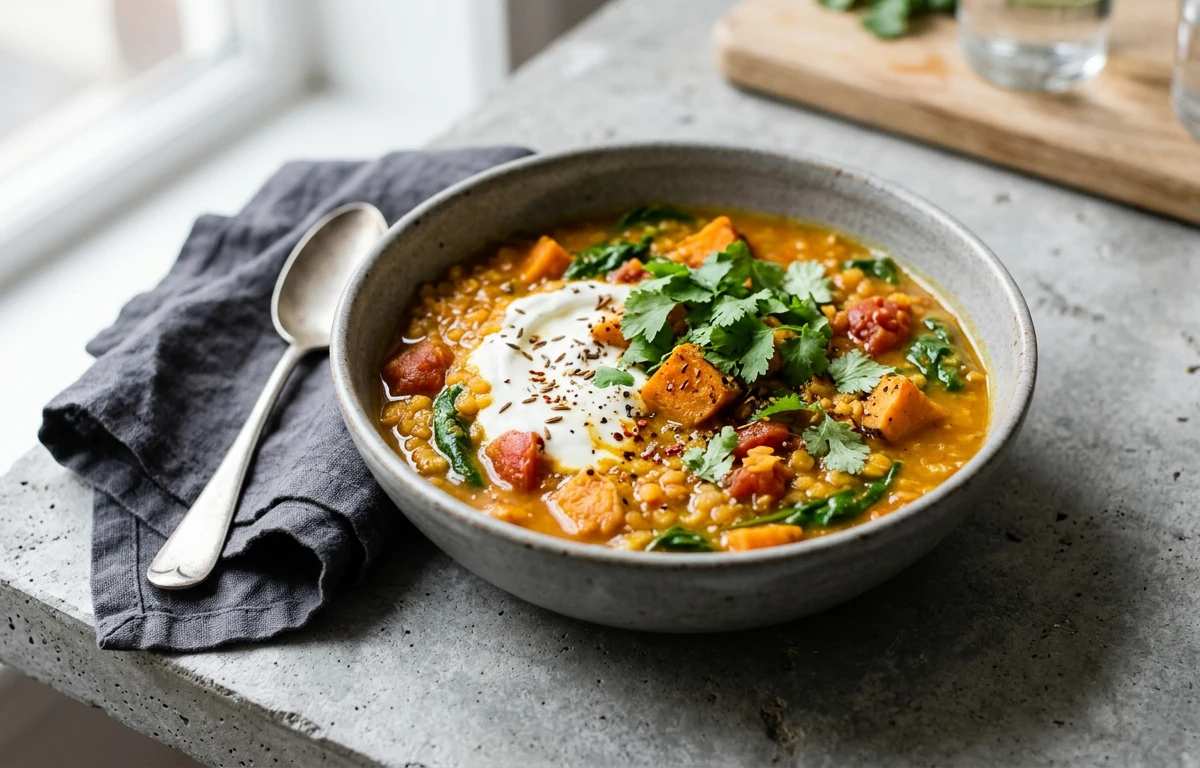 Red Lentil & Sweet Potato Curry