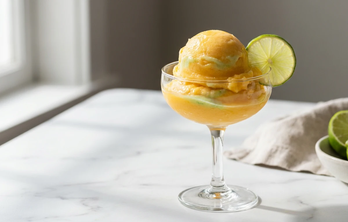 Refreshing Papaya Lime Sorbet