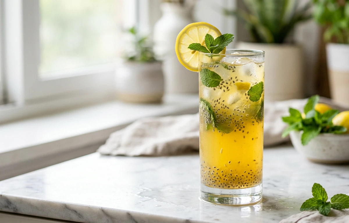 Refreshing Sabja Lemonade