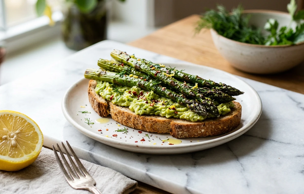 Roasted Asparagus & Avocado Toast