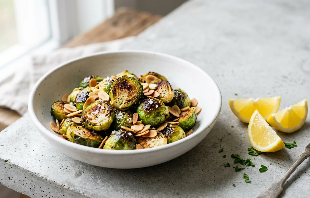 Roasted Brussels Sprouts with Almonds
