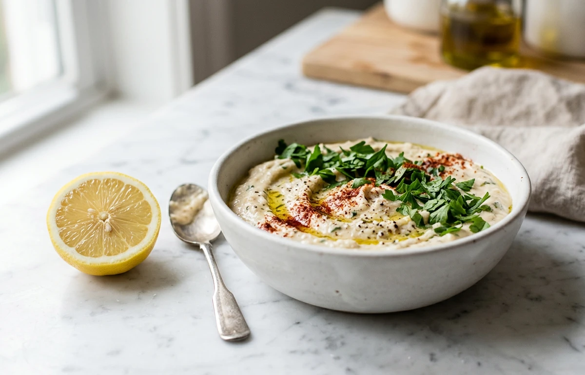 Roasted Garlic & White Bean Dip