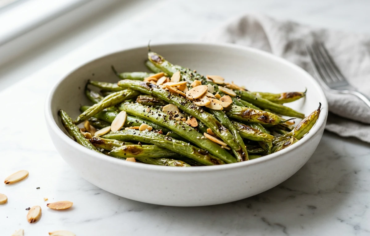 Roasted Green Beans with Almonds