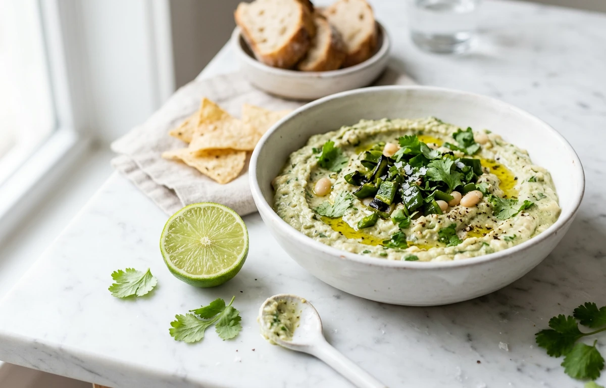 Roasted Green Chili & White Bean Dip