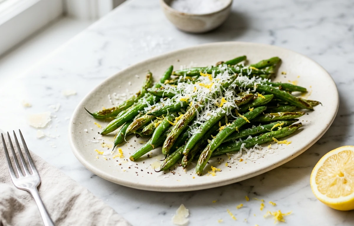 Roasted Lemon-Parmesan Green Beans