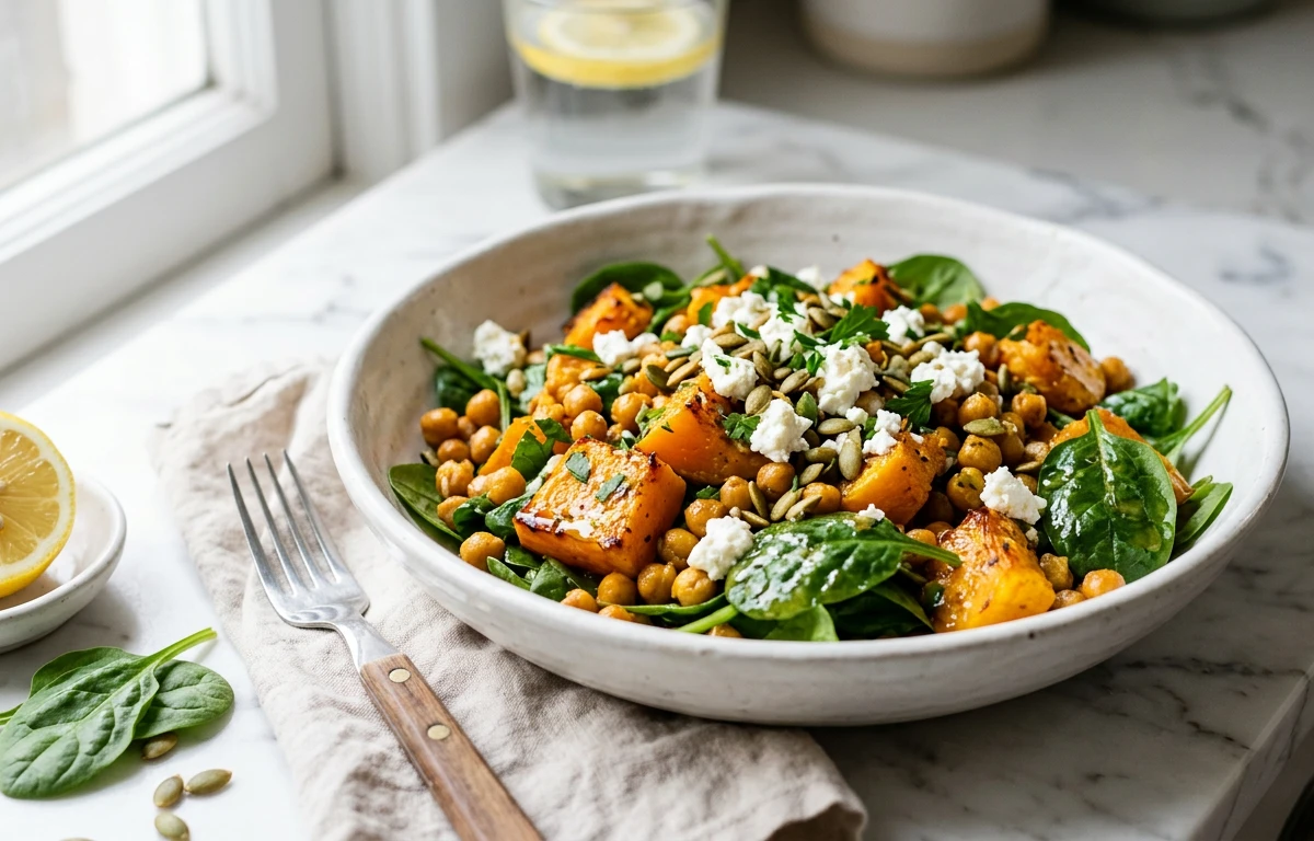 Roasted Pumpkin & Chickpea Salad