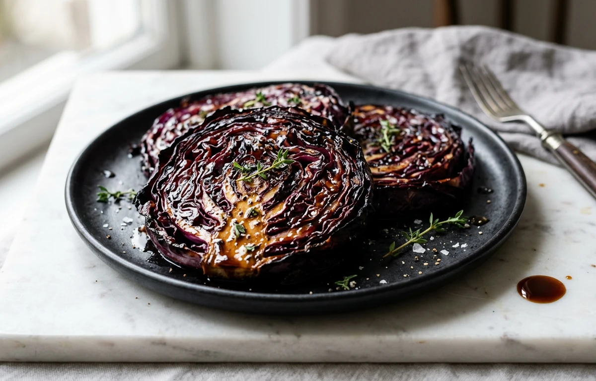 Roasted Red Cabbage Steaks