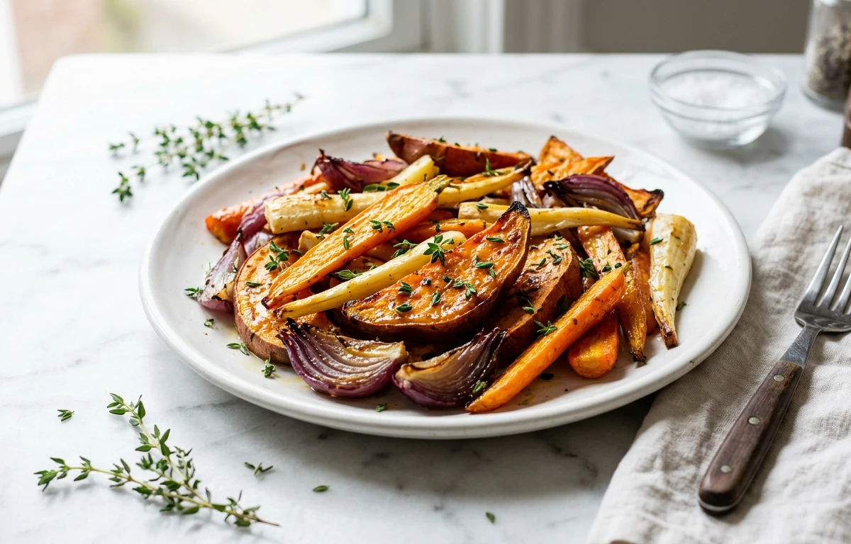 Roasted Root Vegetables with Ghee & Thyme