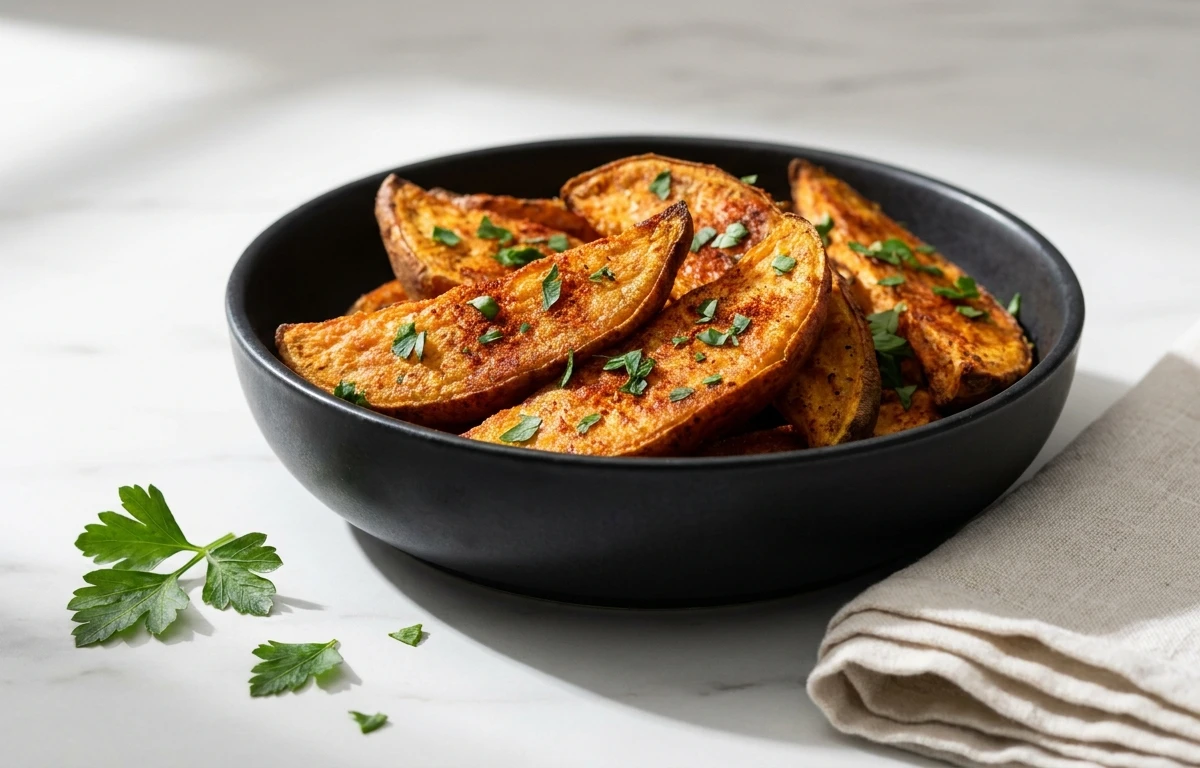 Smoky Roasted Sweet Potato Wedges