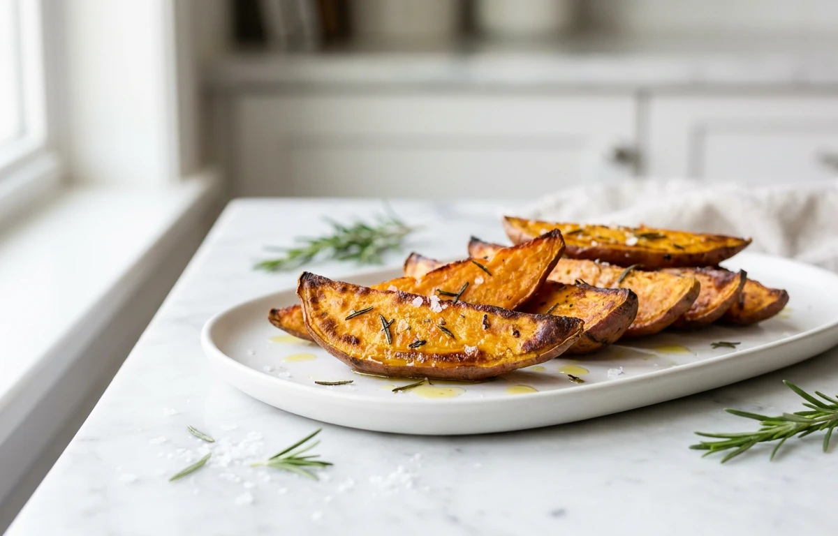 Rosemary Roasted Sweet Potato Wedges