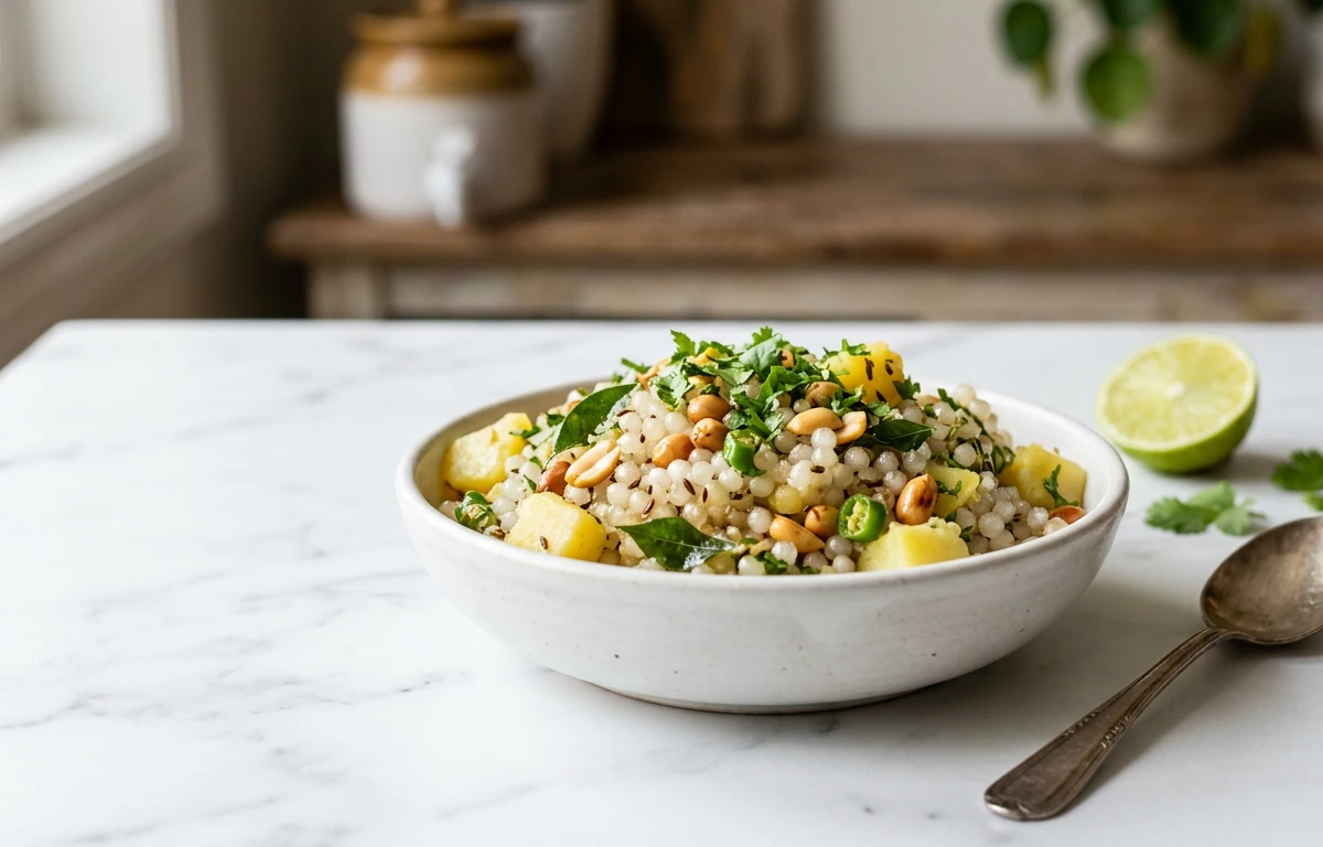 Sabudana Khichdi with Peanuts