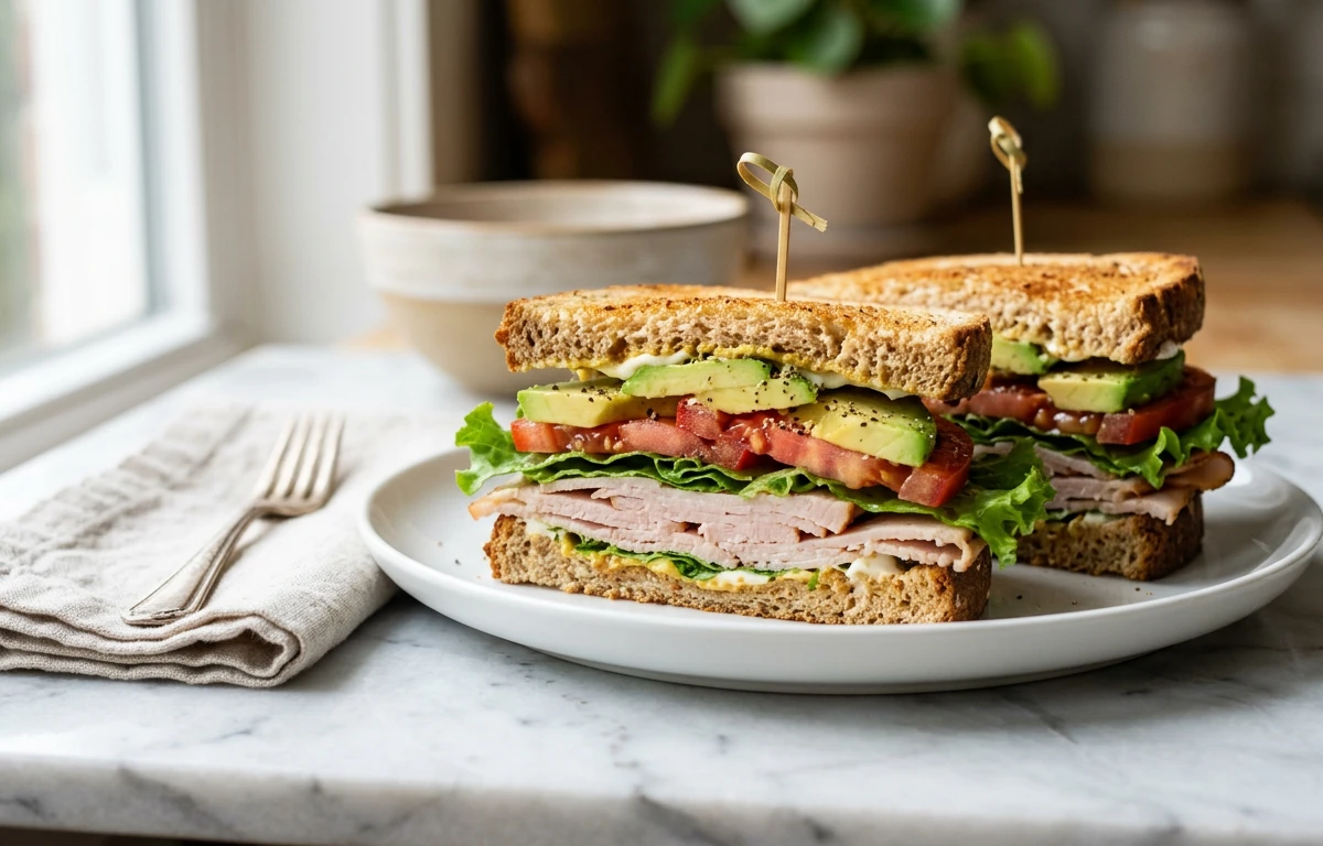 Safe & Toasty Turkey Avocado Sandwich