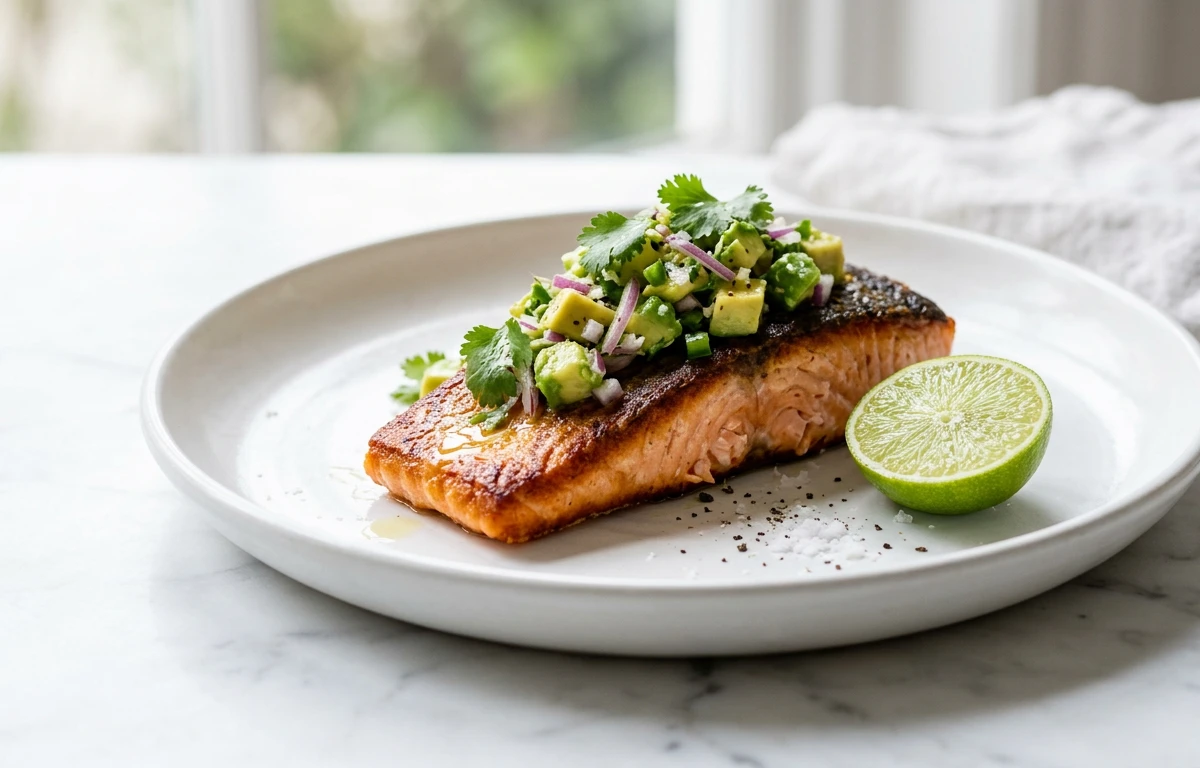 Salmon with Avocado Salsa