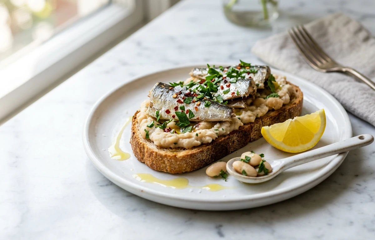 Sardine & White Bean Toast