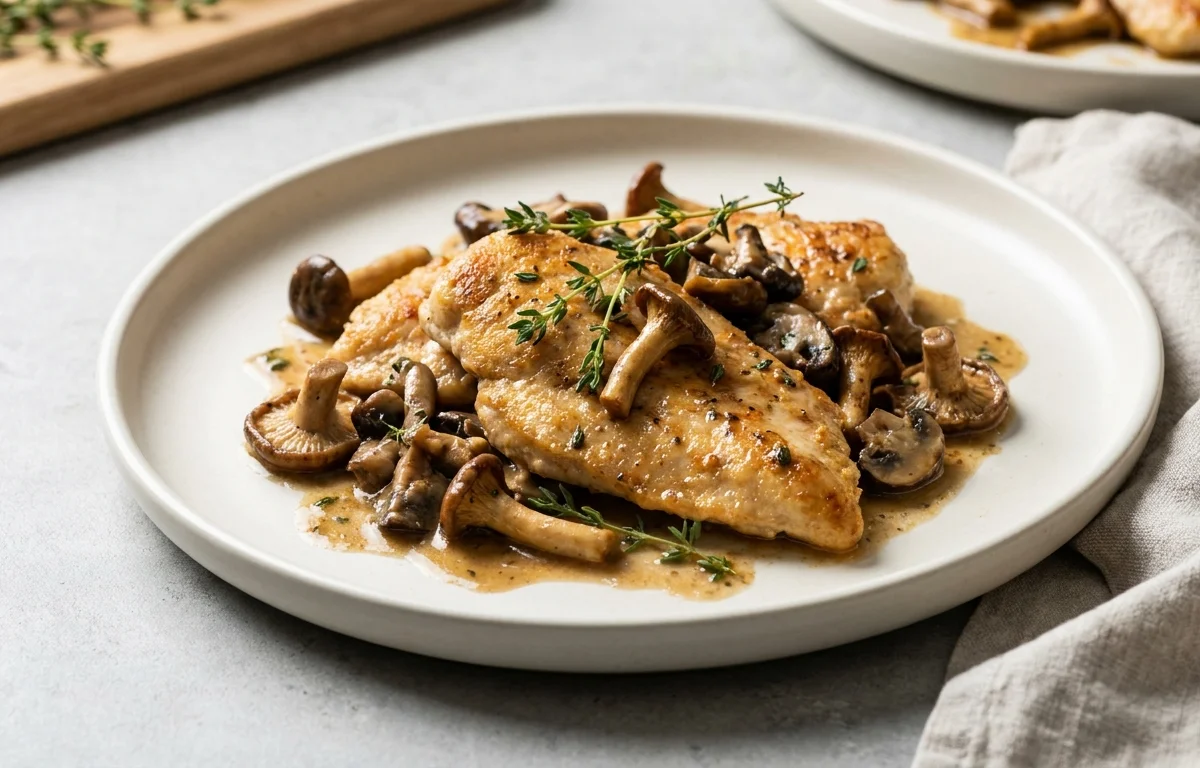 Sautéed Chicken and Mushrooms