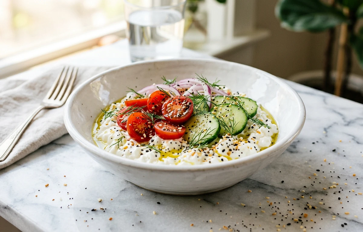 Savory Everything Cottage Cheese Bowl
