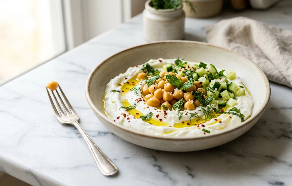 Savory Chickpea & Herb Yogurt Bowl