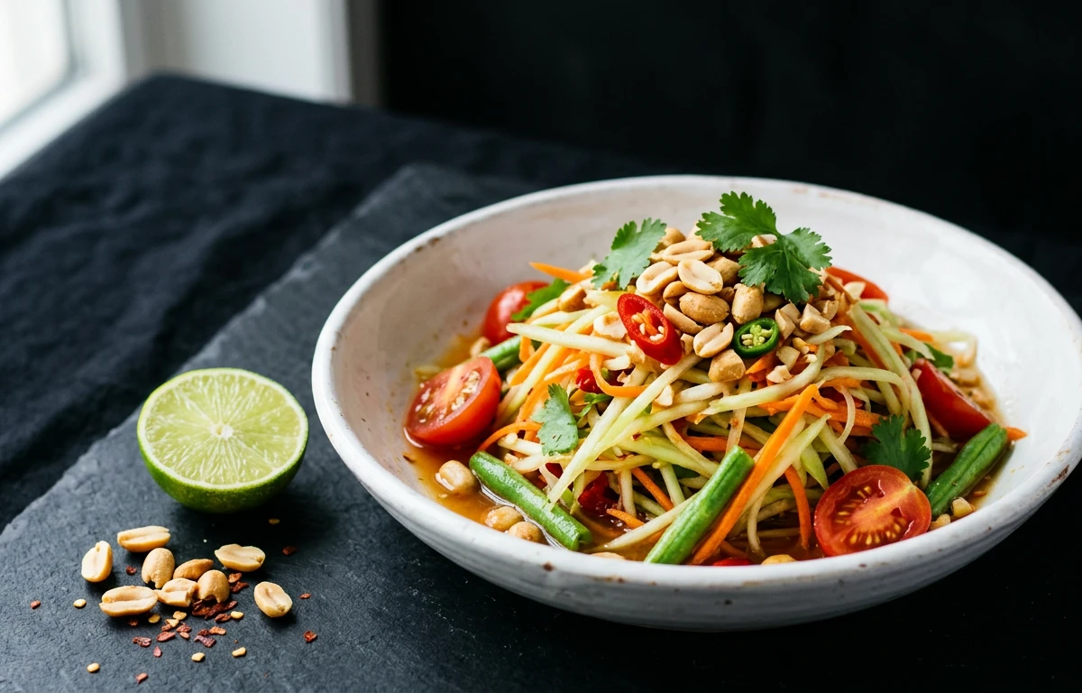 Savory Green Papaya Salad