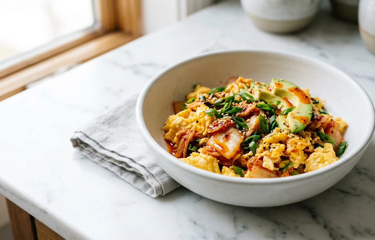 Savory Kimchi Scramble