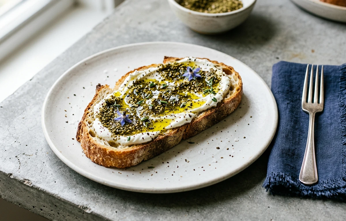 Savory Labneh & Za'atar Toast