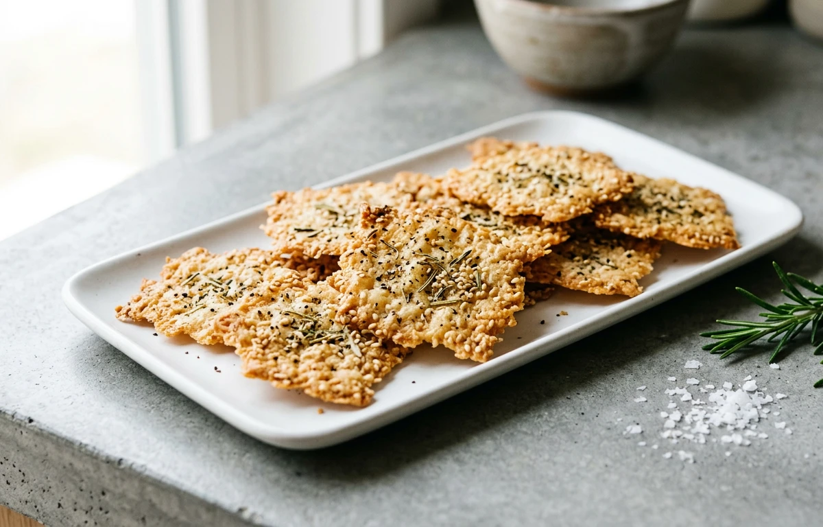 Savory Sesame Herb Crackers