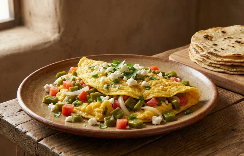 Scrambled Eggs with Nopales