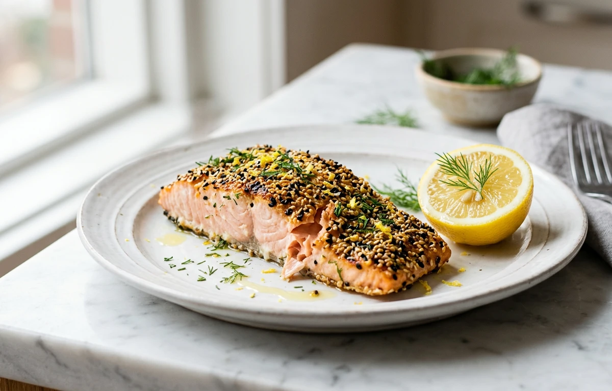 Sesame & Lemon Crusted Salmon