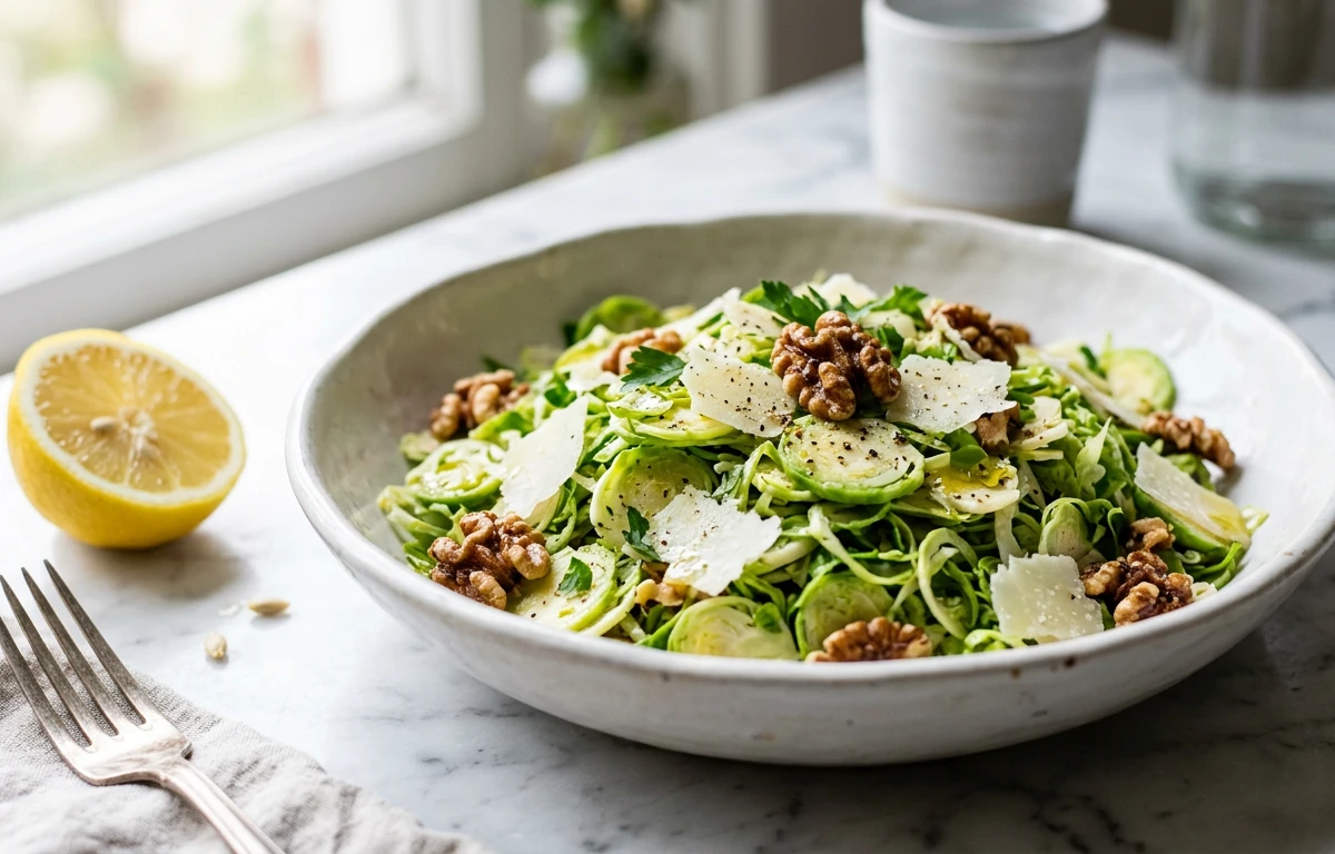 Shaved Sprout & Parmesan Salad