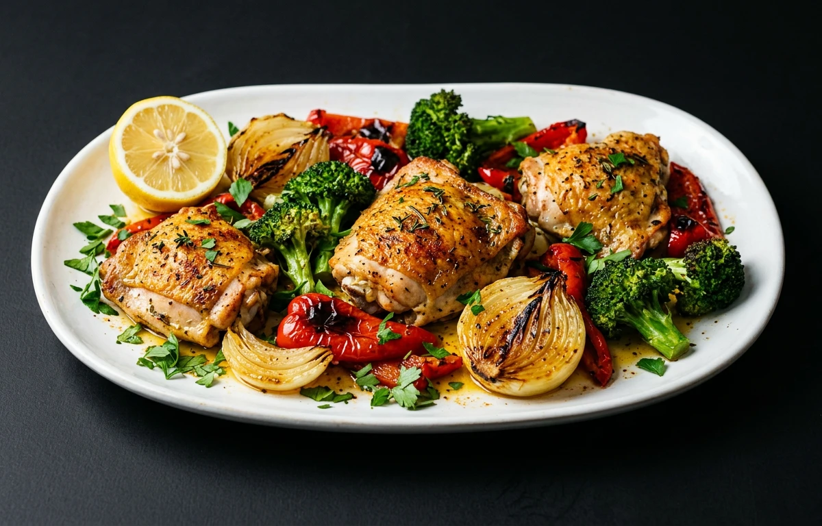 Sheet Pan Chicken and Onions