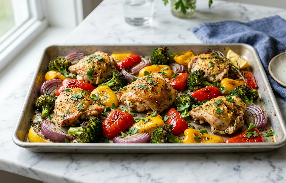 Sheet Pan Garlic-Herb Chicken & Veggies