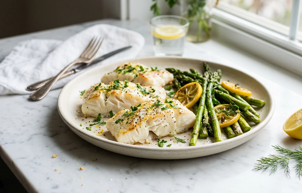 Sheet-Pan Lemon Herb Cod & Asparagus