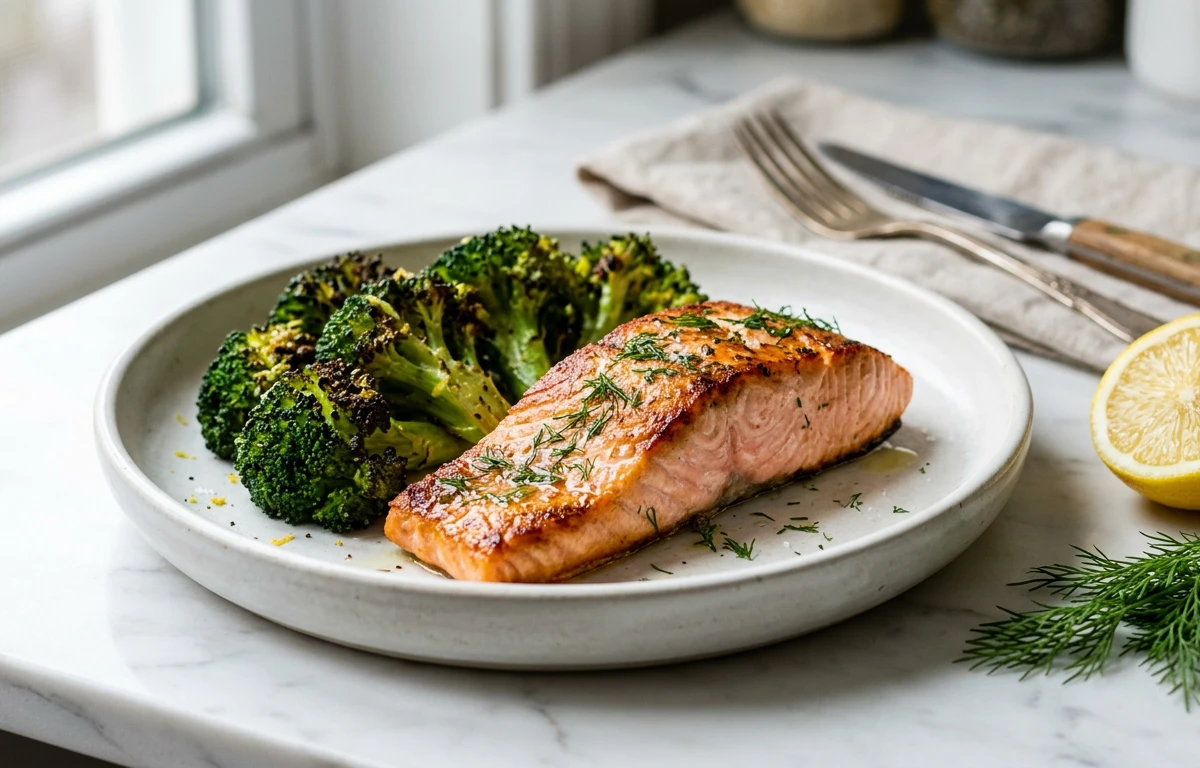 Sheet Pan Lemon-Herb Salmon & Broccoli