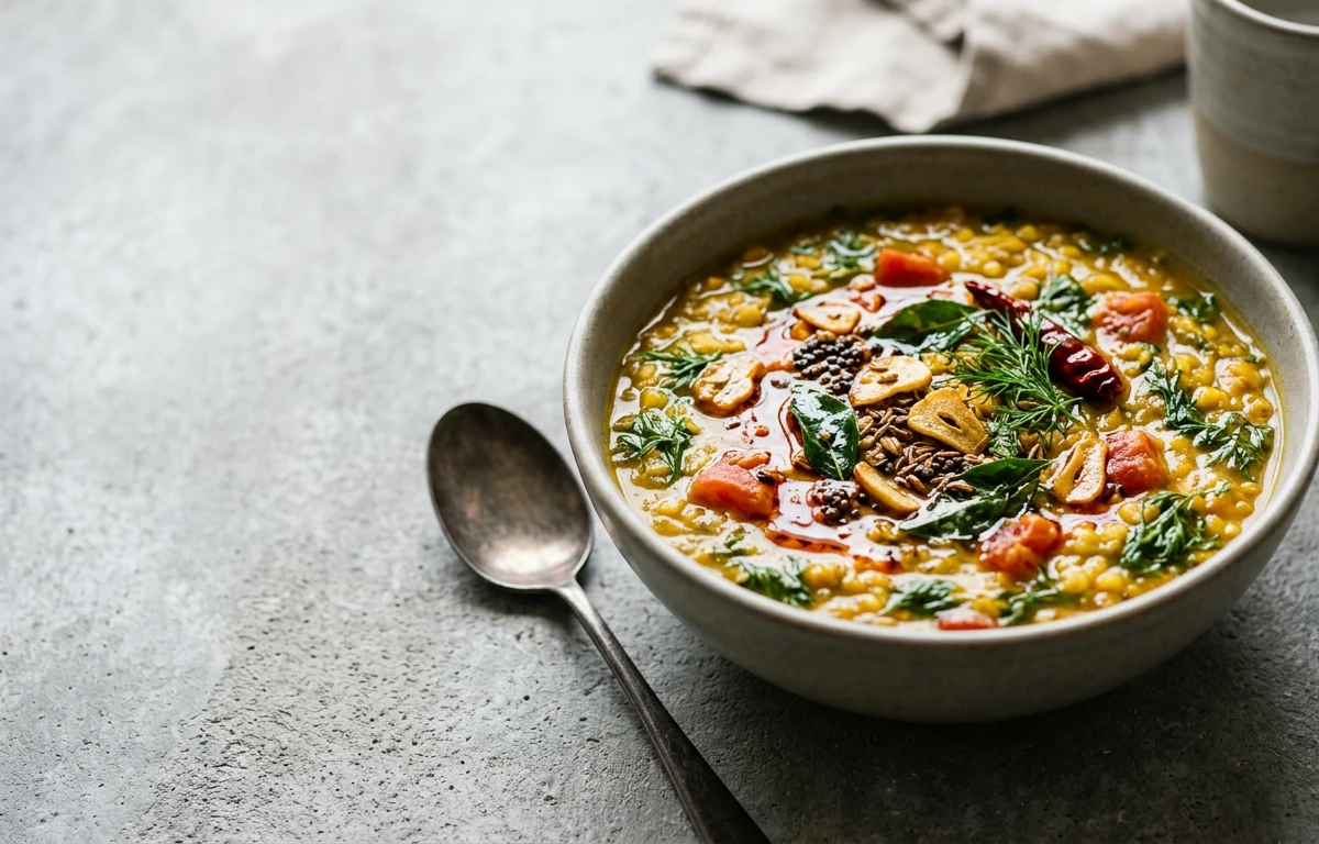 Shepu Dal (Lentils with Dill)