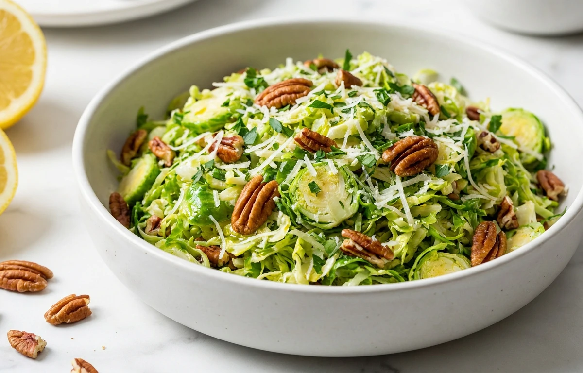 Shredded Sprout Salad with Lemon