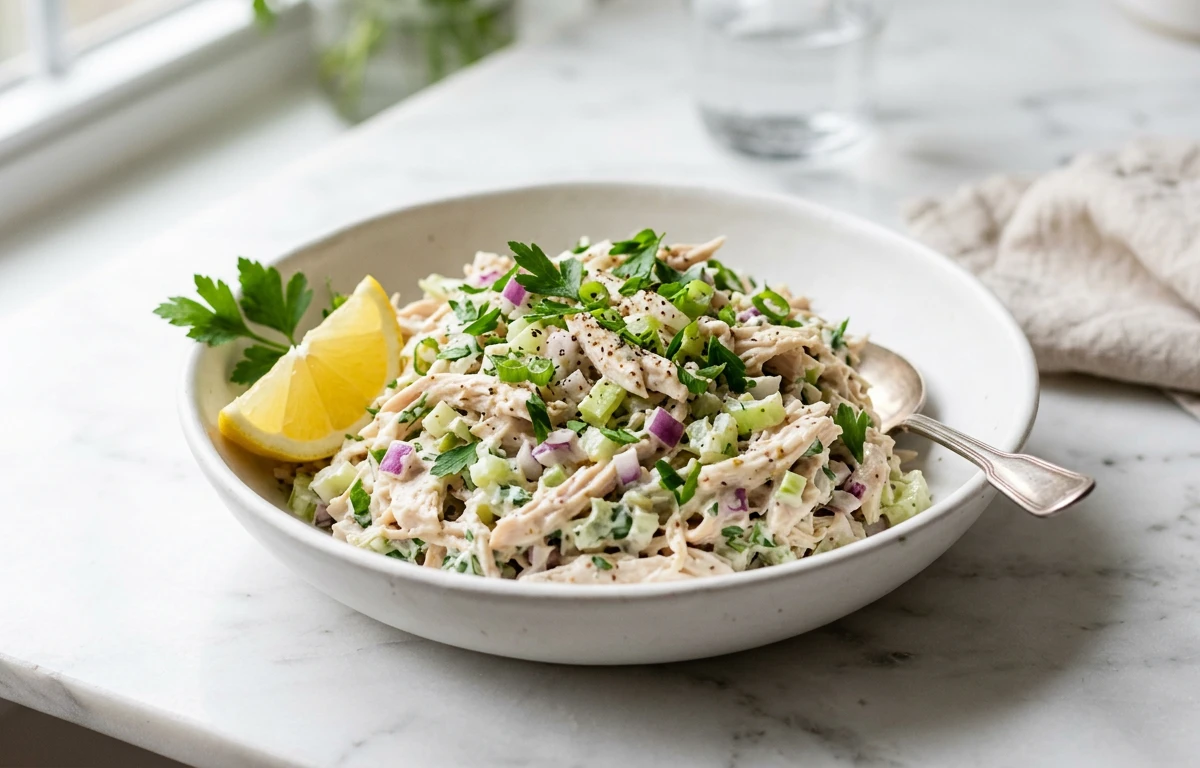 Shredded Turkey Salad with Greek Yogurt