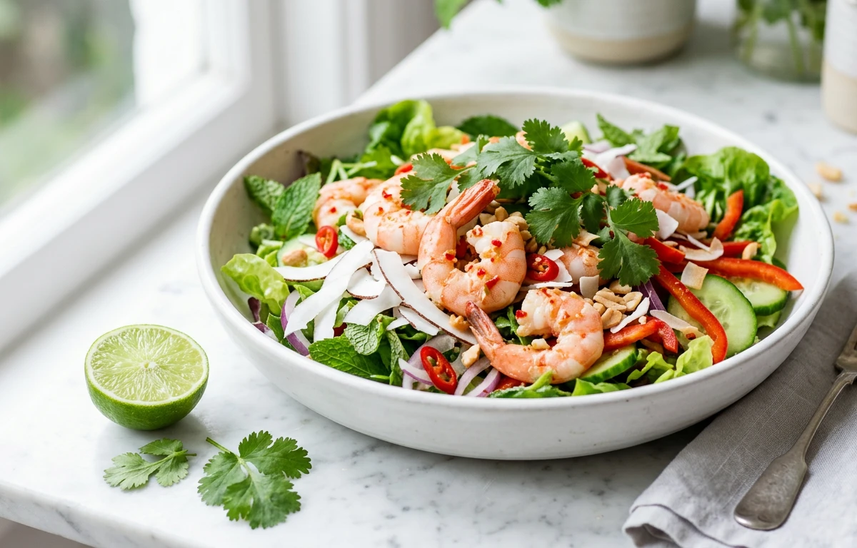 Shrimp & Fresh Coconut Salad