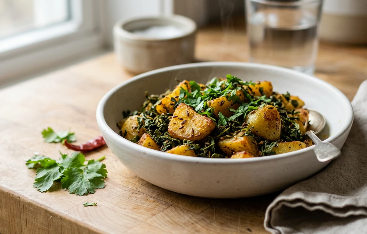 Simple Aloo Methi