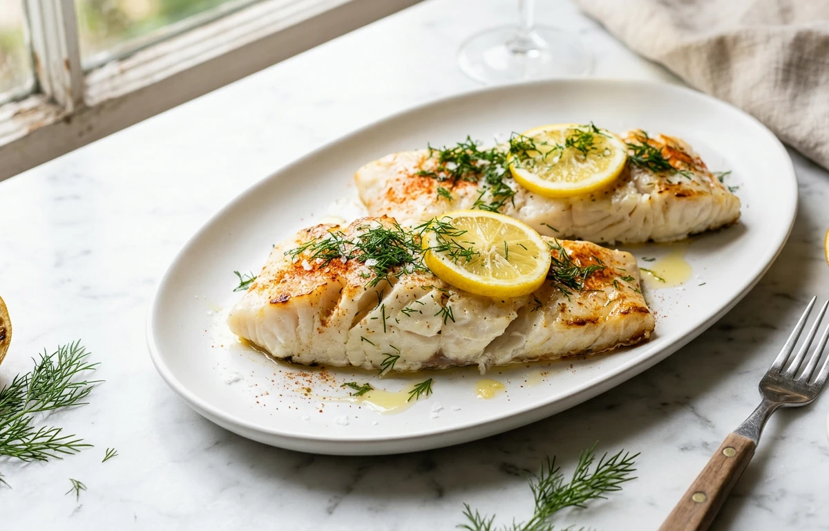 Simple Baked Cod with Lemon & Herbs
