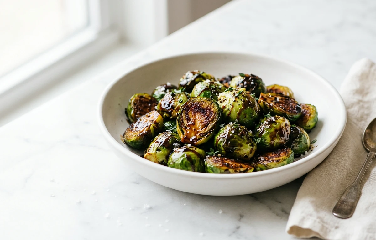 Simple Balsamic Roasted Sprouts