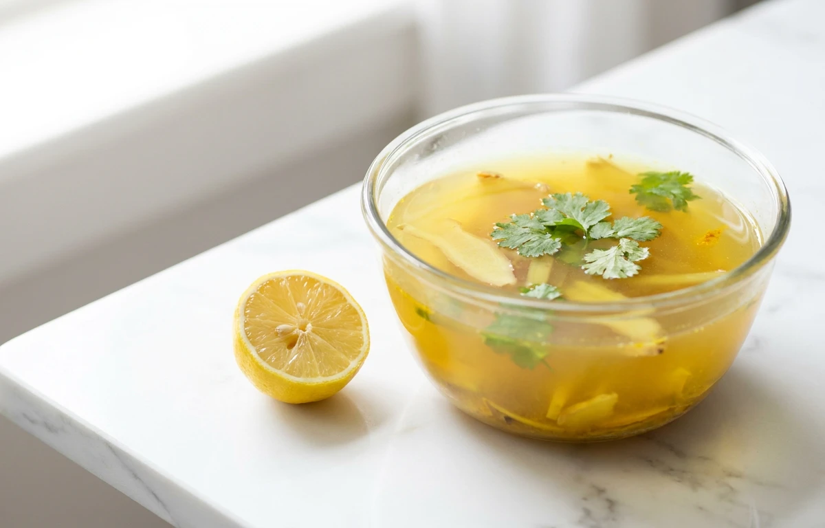 Simple Banana Stem & Ginger Soup