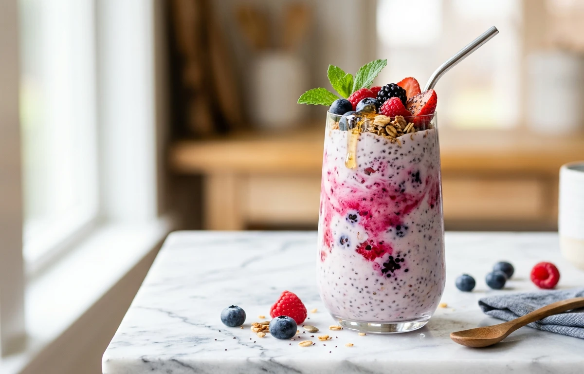 Simple Berry Kefir Smoothie