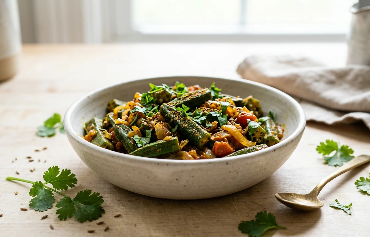Simple Bhindi Masala (Okra Stir-fry)