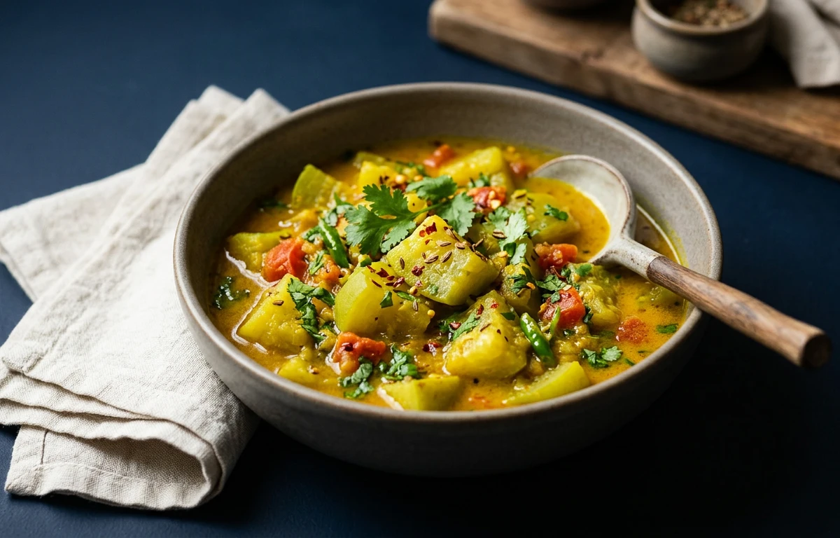 Simple Bottle Gourd Curry (Lauki Sabzi)