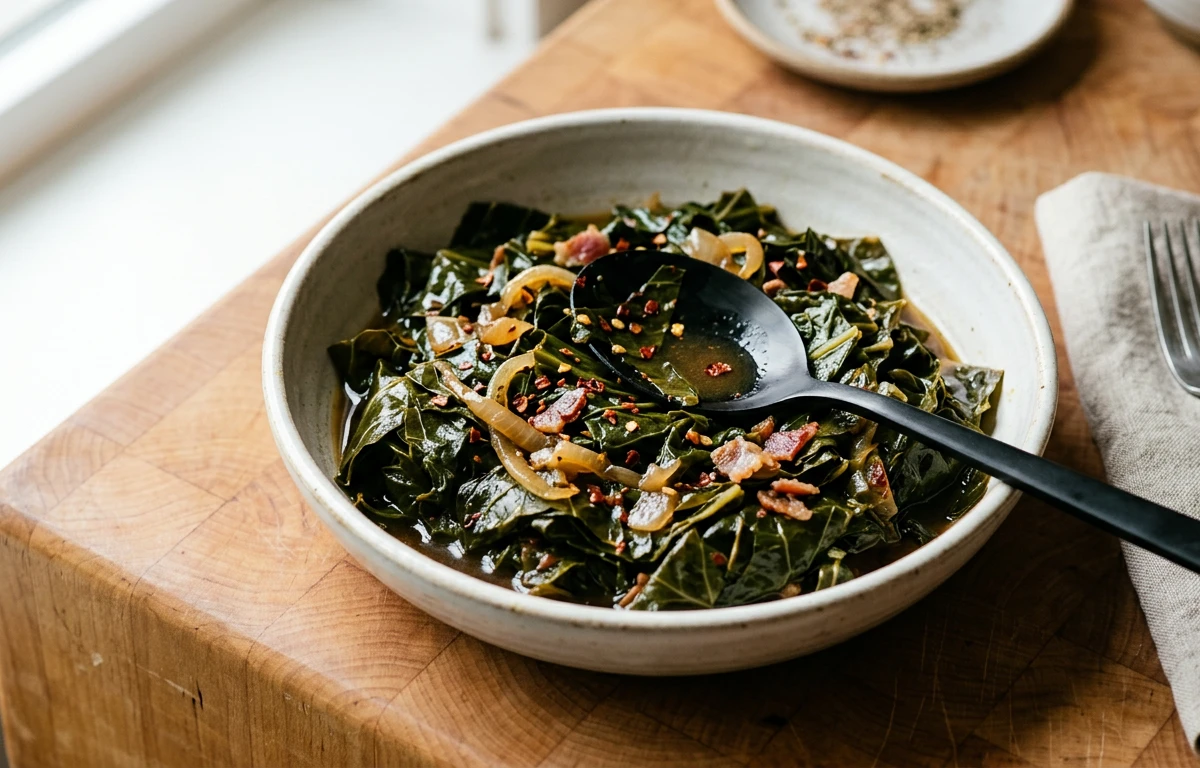 Simple Braised Collard Greens