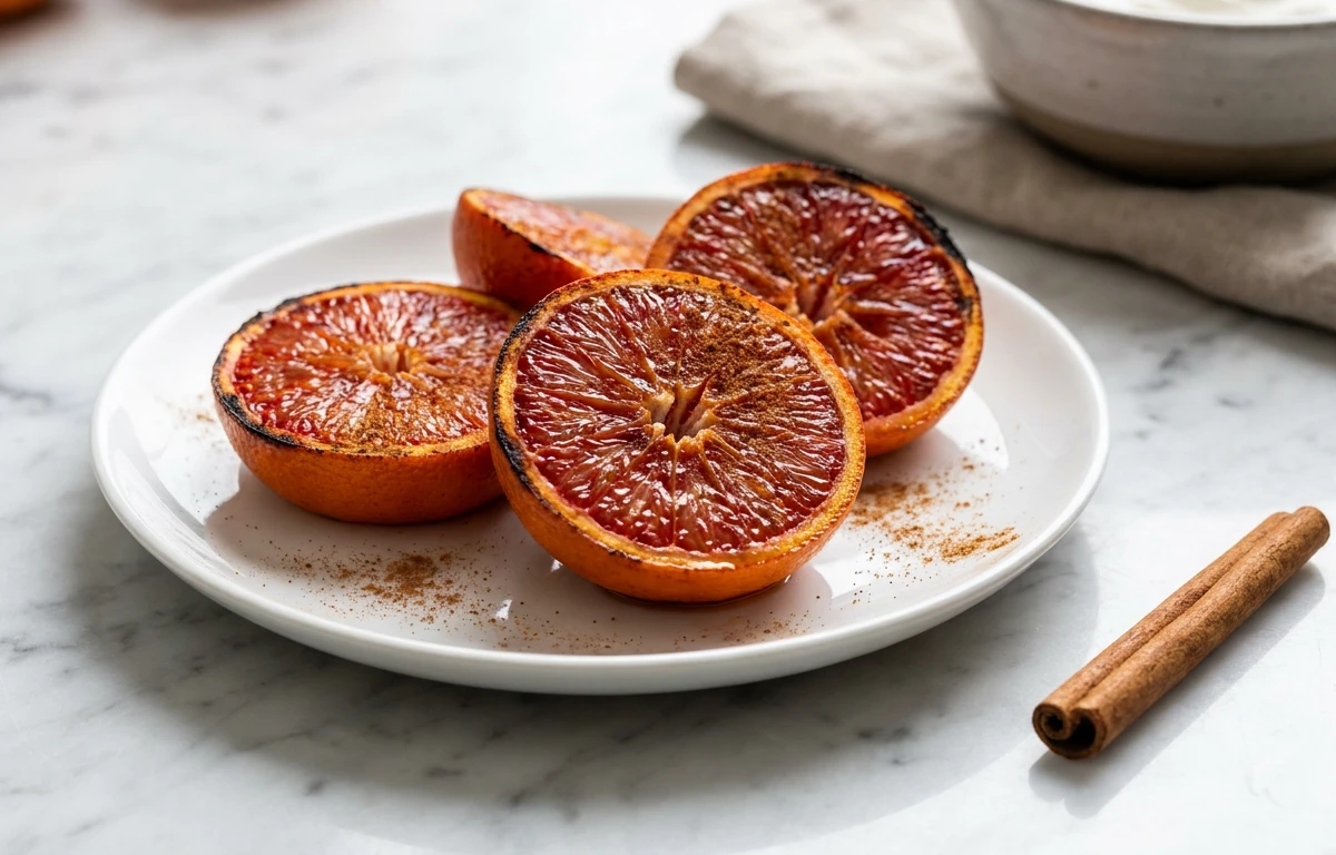 Simple Broiled Orange with Cinnamon