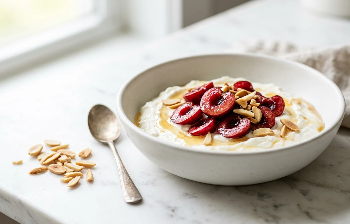 Simple Cherry Yogurt Bowl