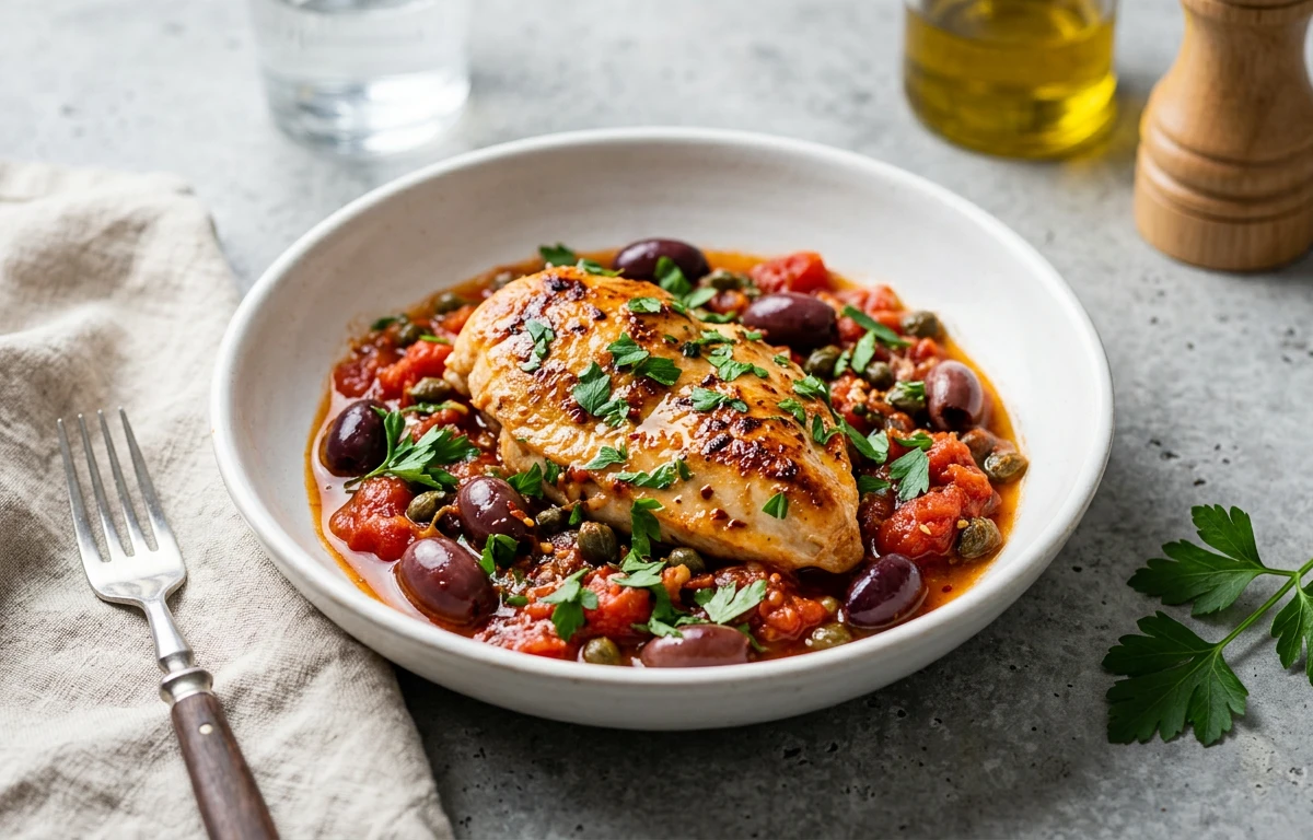 Simple Chicken Puttanesca