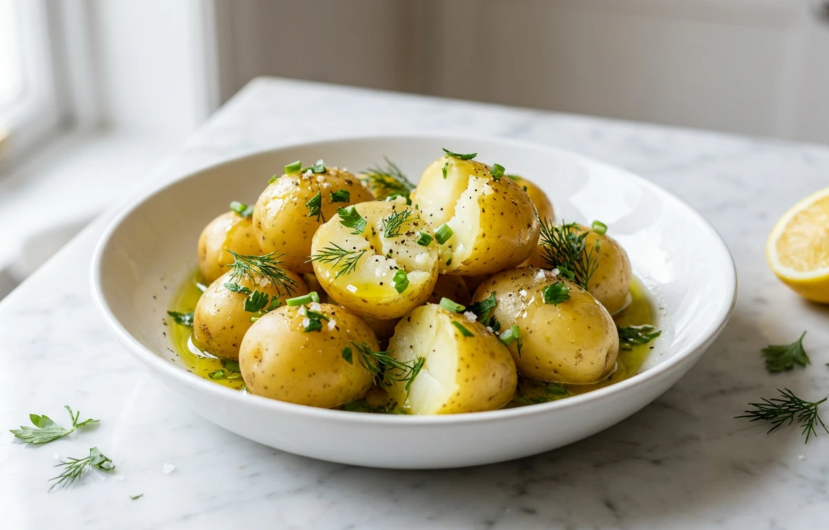 Simple Chilled Potatoes with Herbs & Olive Oil